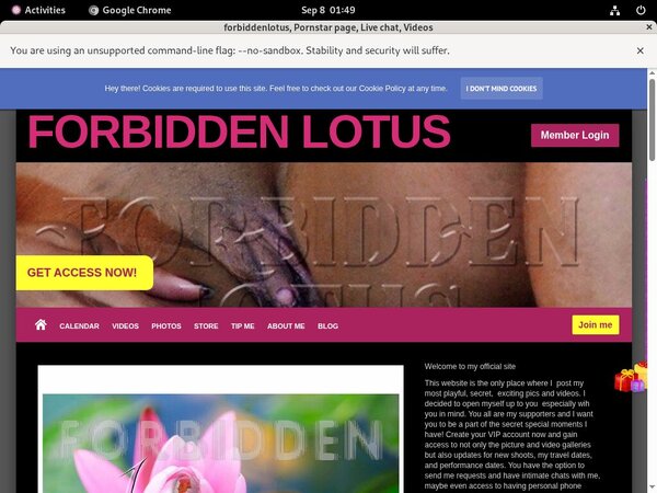 Forbiddenlotus.com Home Page