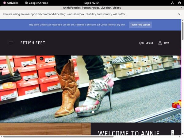 Inside Anniefooties.modelcentro.com
