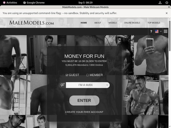 Models Male Membership Discount