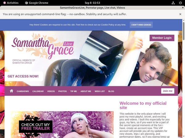 New Samanthagracelive.modelcentro.com Accounts