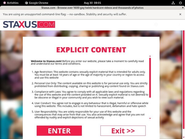 Staxus.com Sign