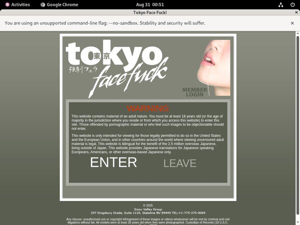 Tokyo Face Fuck Pricing