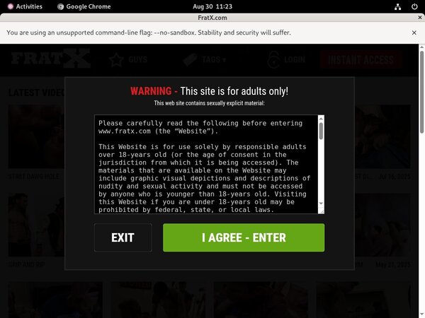 Fraternityx.com Vendo