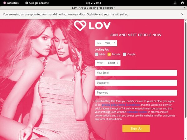 LOV Trial Sign Up