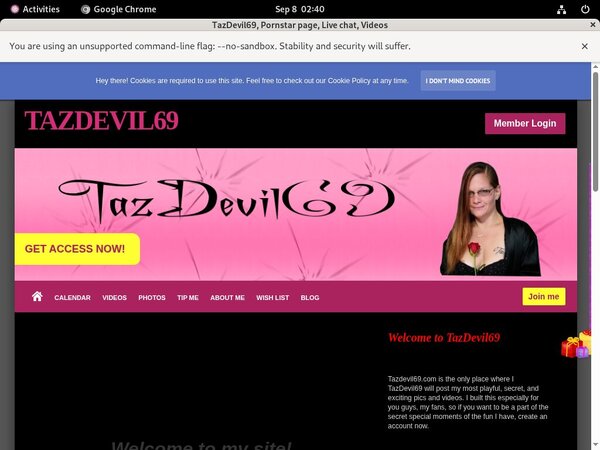 Tazdevil69.modelcentro.com Logins 2018